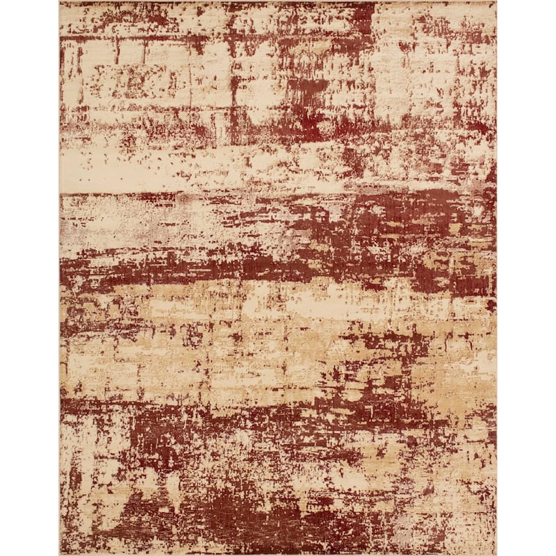 Noori Rug Lagoon Don Abstract Rug - 7'10" x 10'0" - Red/Beige