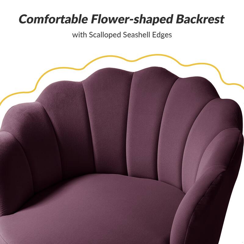 Xabier Cute Modern Upholstered Barrel Chair Accent Chair with Tufted Back Set of 2 by HULALA HOME