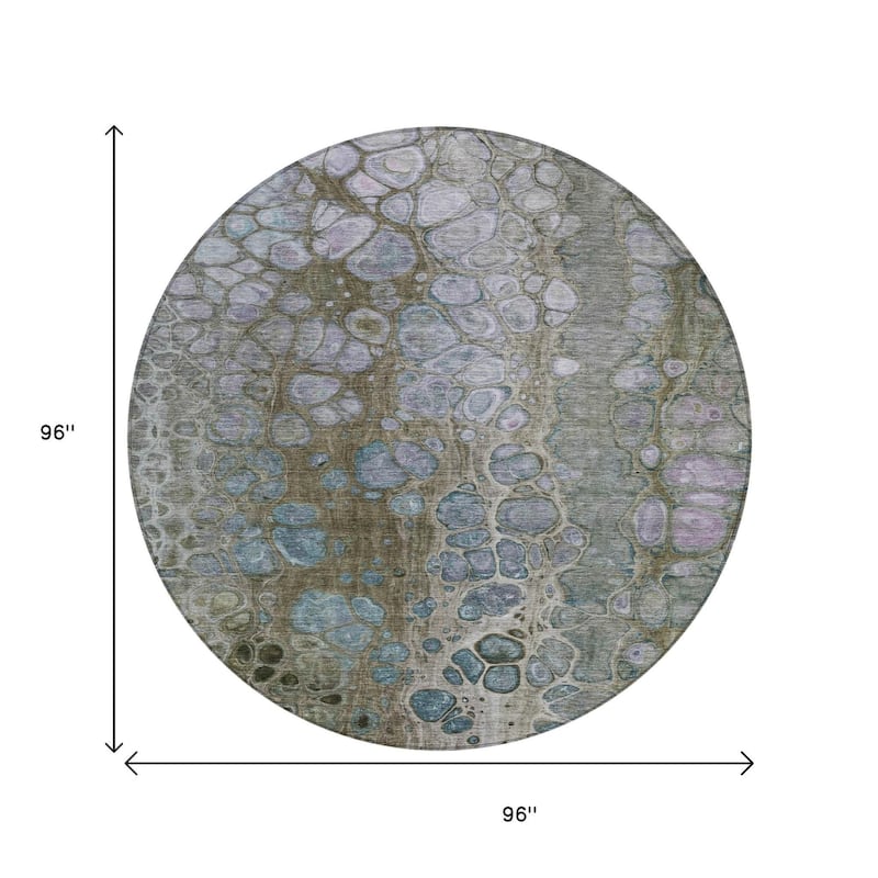 HomeRoots Abstract Transitional Rectangle Outdoor Rug