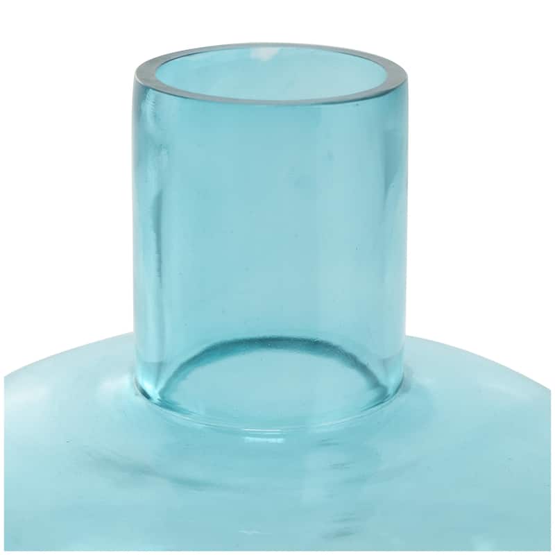 Glass Round Decorative Vase with Varying Shapes and Sizes - Set of 3 Blue, Green, Orange - Roche River Decor