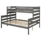 preview thumbnail 6 of 10, Grey Twin XL over Queen Bunk Bed with Detachable Design and Safety Features for Bedroom