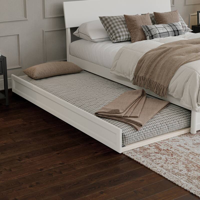 Norla Wood Platform Bed with Trundle