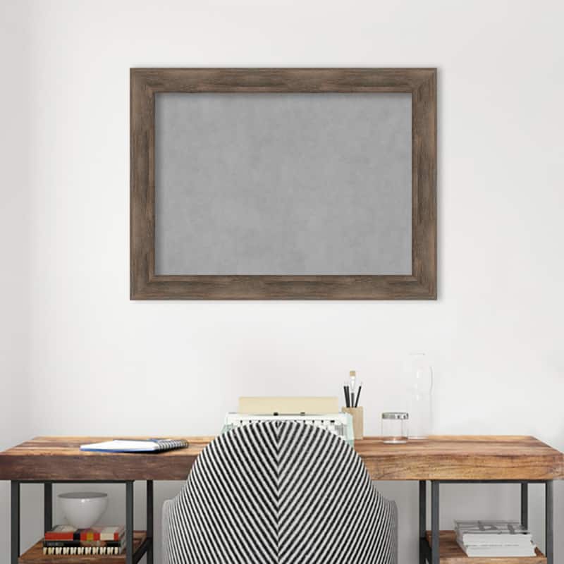 Amanti Art Hardwood Mocha Framed Magnetic Board