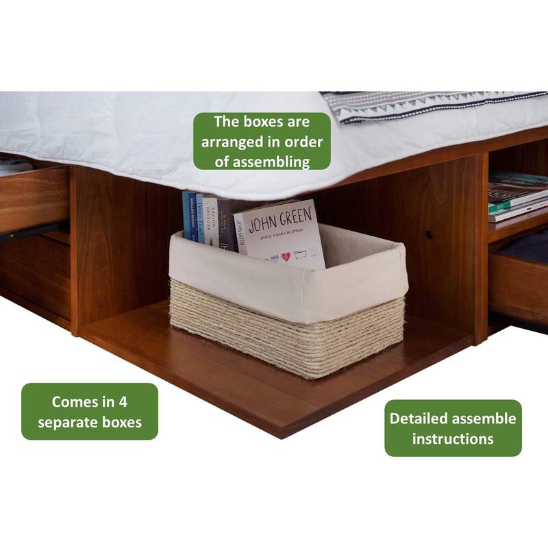 Copper Grove Rivne Storage Platform Bed with Drawers and Shelves