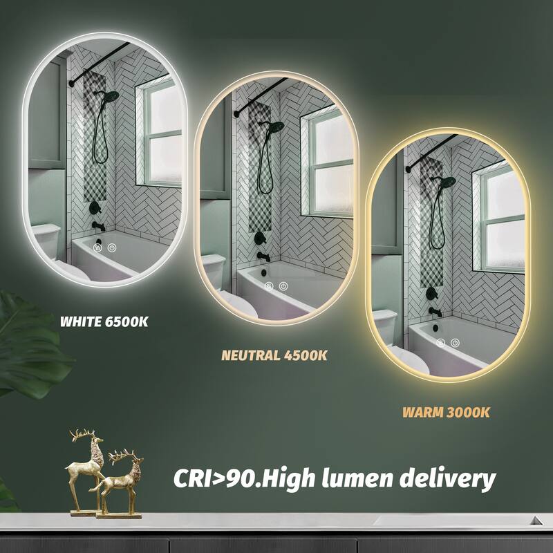 Anti Fog Dimmable LED Frameless Mirror Bathroom LED Mirror Vanity Mirror