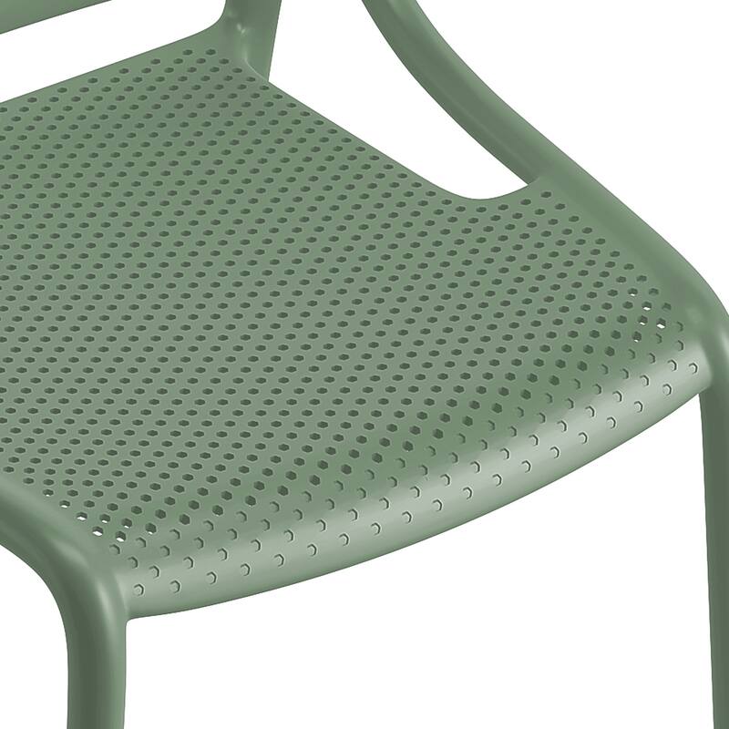 Shay Stackable Plastic Chair for Indoors or Outdoors - Set of 2