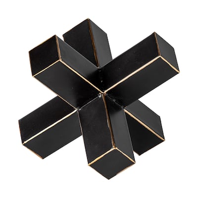 Abel Black Metal Jack w/Gold Accents