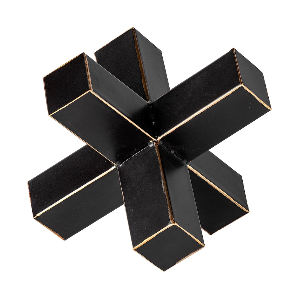 Abel Black Metal Jack w/Gold Accents