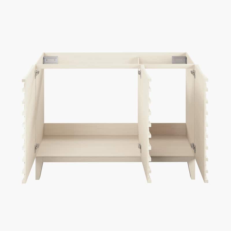 Cascade 48" Freestanding Bathroom Vanity Cabinet Without Top In White Oak - 48