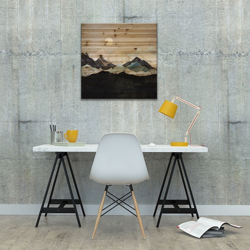 Silent Dusk Print On Wood by SpaceFrog Designs - Multi-Color