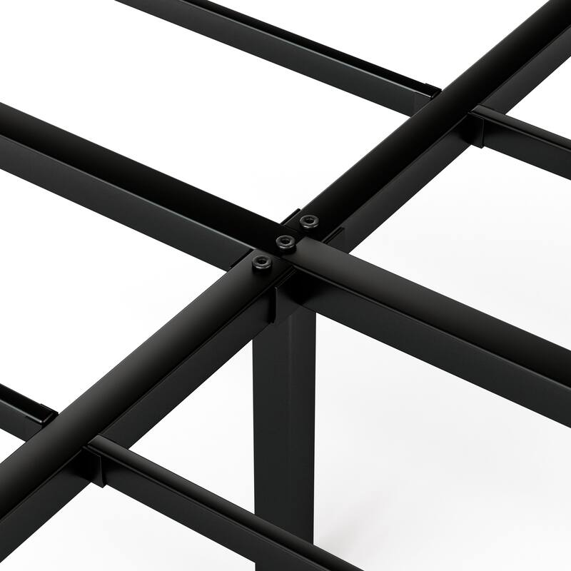 Floating Metal Platform Bed with LED & Charging Station