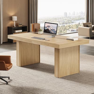 63 Inches Executive Desk, Large Office Study Table Conference Table
