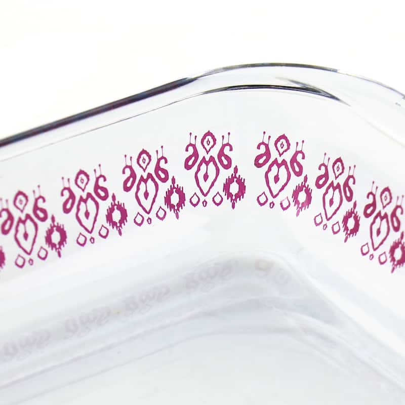 Spice By Tia Mowry 2.3 Quart Spicy Cloves Glass Rectangular Baker