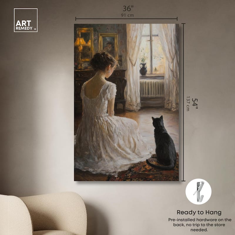 Her Faithful Companion Canvas by Art Remedy, Gallery Wrapped