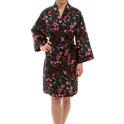 Leisureland Women's Cotton Floral Robe