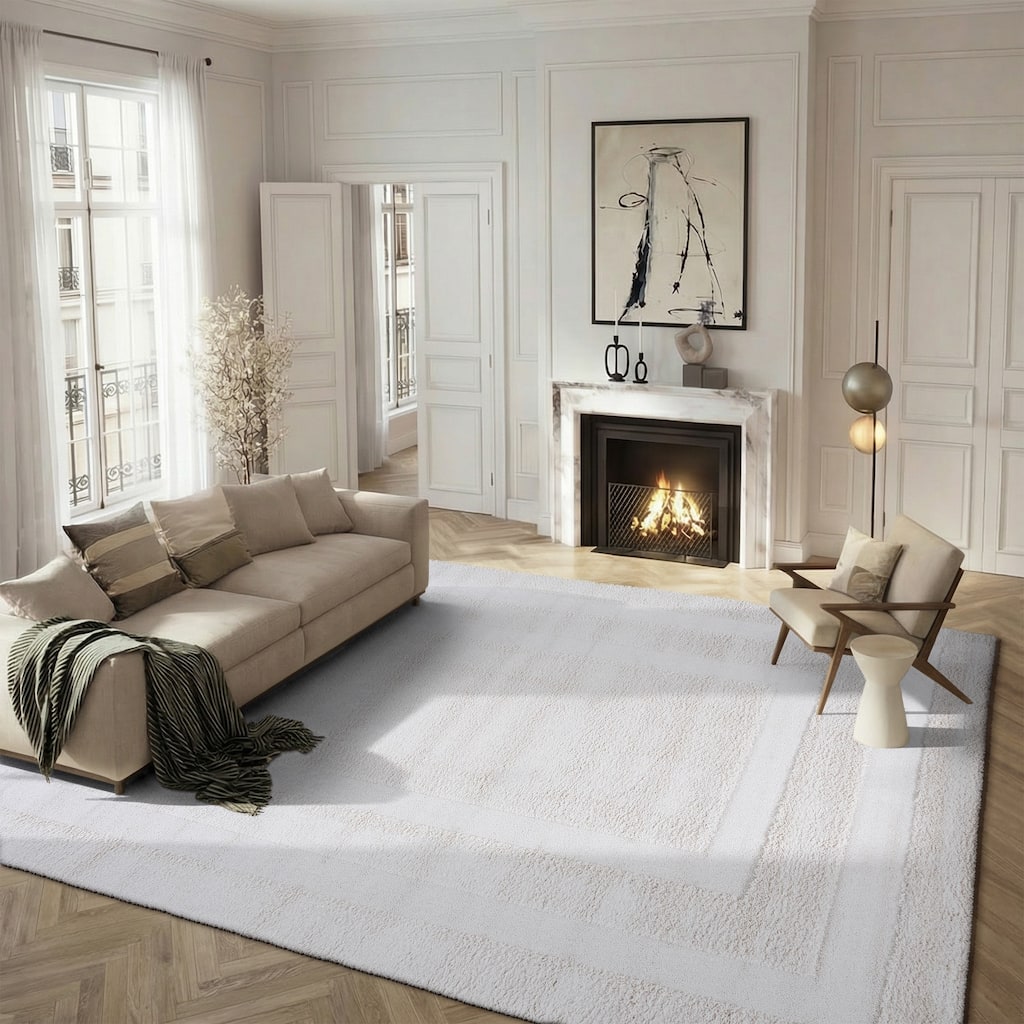 SAFAVIEH Florida Shag Antigoni Border 1.2-inch Thick Rug