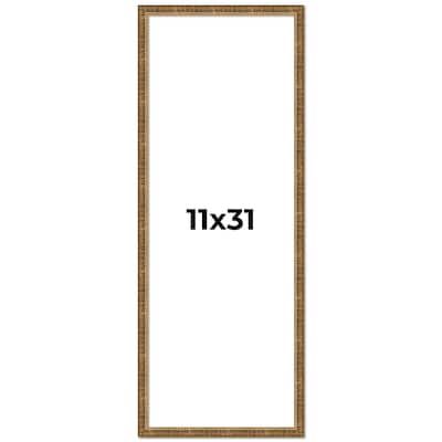 11x31 Frame Gold Kingsley Distressed Solid Wood Picture Frame Width