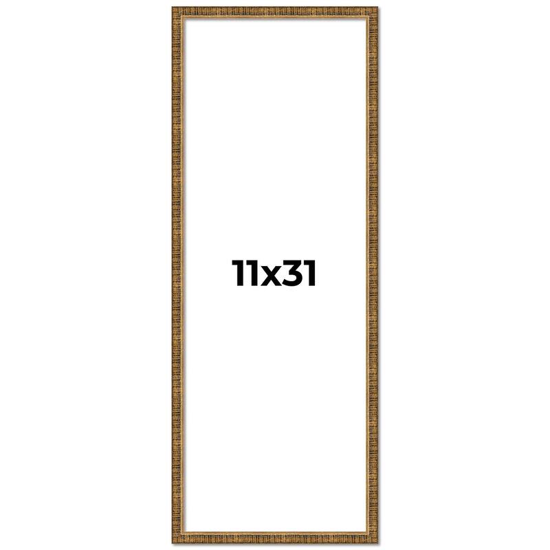 11x31 Frame Gold Solid Wood Picture Frame - Complete Modern Photo
