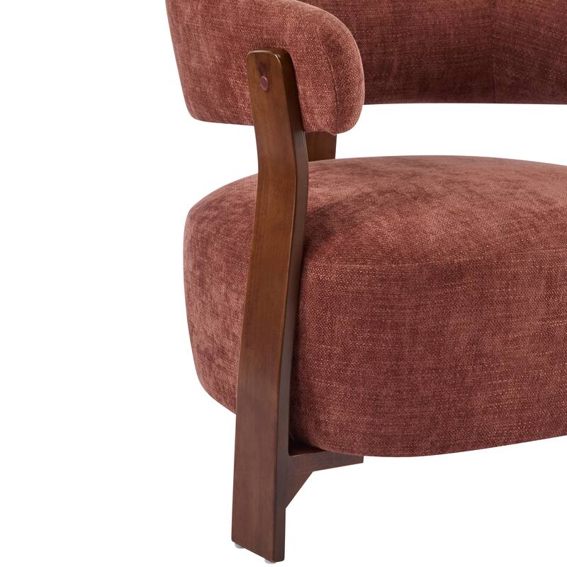 Christopher Knight Home - Accent Arm Chair Modern Upholstered Chair with Bent Wood Legs