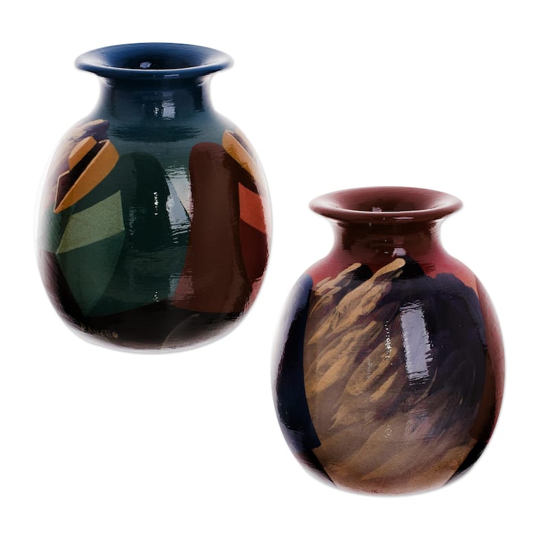 Set of 2 Ceramic Get Together Vases