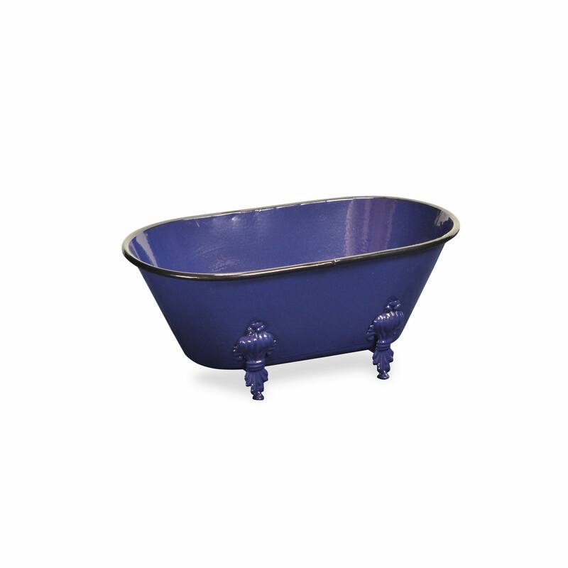 HomeRoots Jumbo Royal Blue Bathtub Decorative Sculpture - 12' X '5' X '6.5