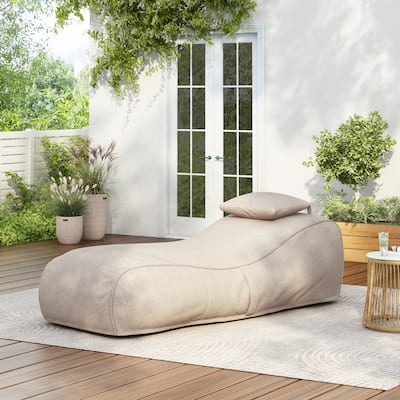 Christopher Knight Home- Fiano Fabric Outdoor Bean Bag Lounge Chair
