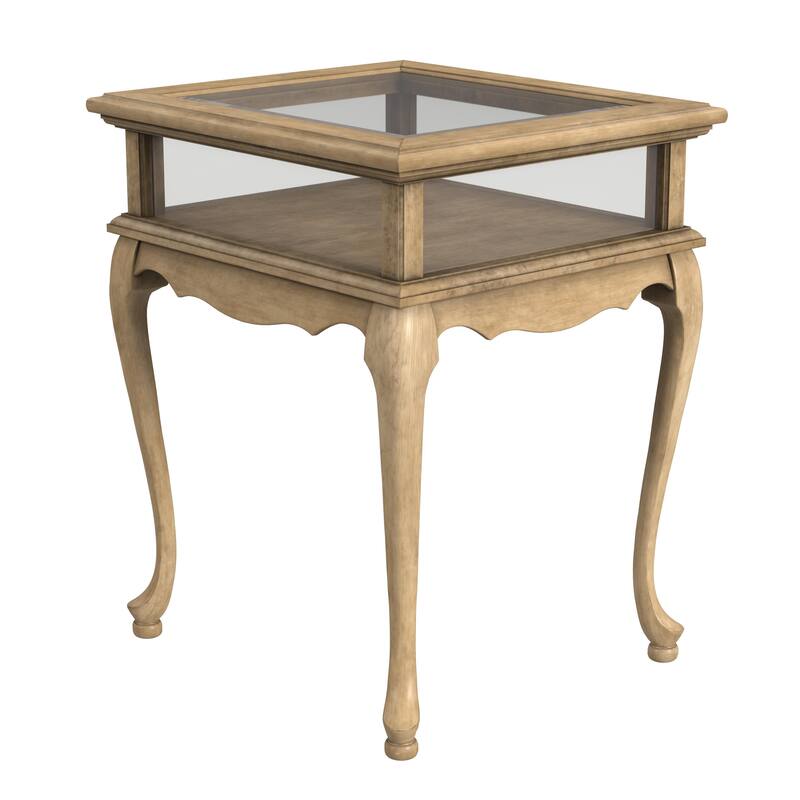 Burton Antique Beige Curio Table