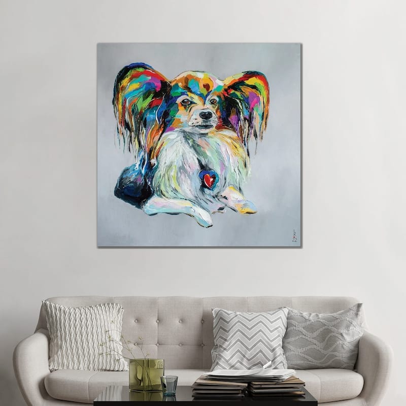 iCanvas "Papillon Dog" by KuptsovaArt Canvas Print