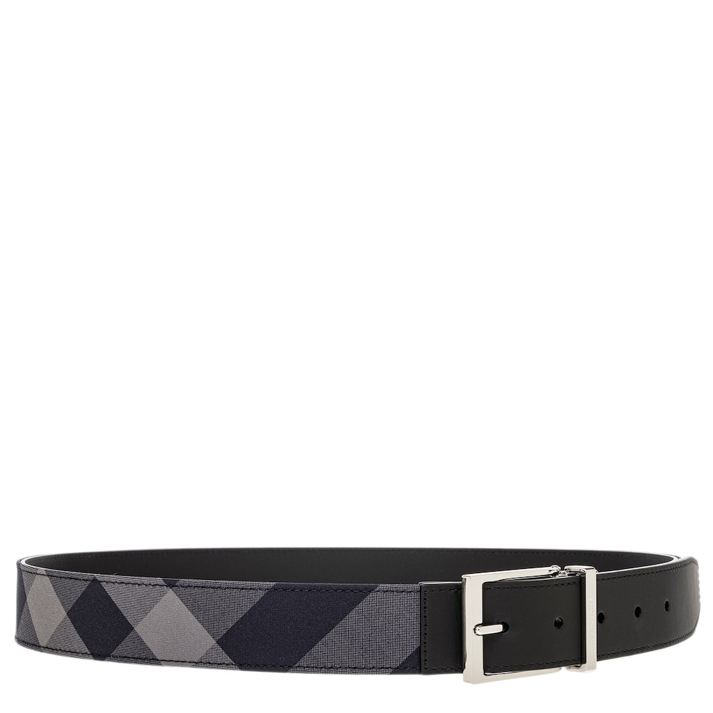 Burberry Men's Reversible Check Belt 1.4" Wide