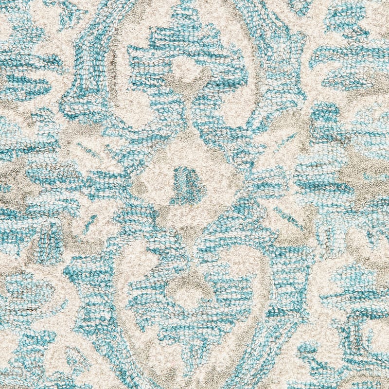 Sevita Loomline Turquoise Medallion Hand-Tufted Wool Indoor Area Rug