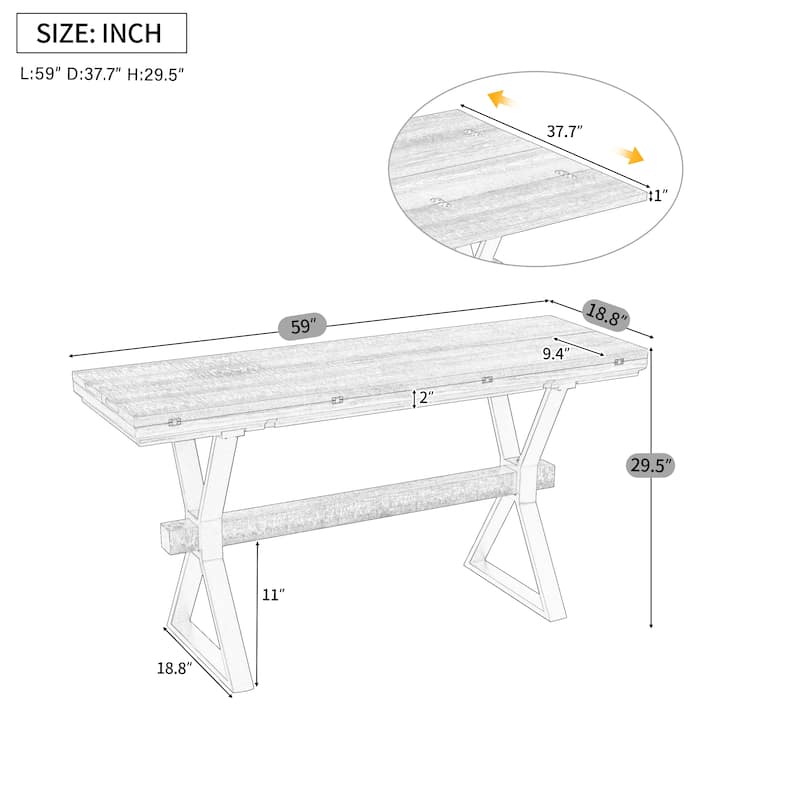 Scott Living Rockleigh Expandable Console Table