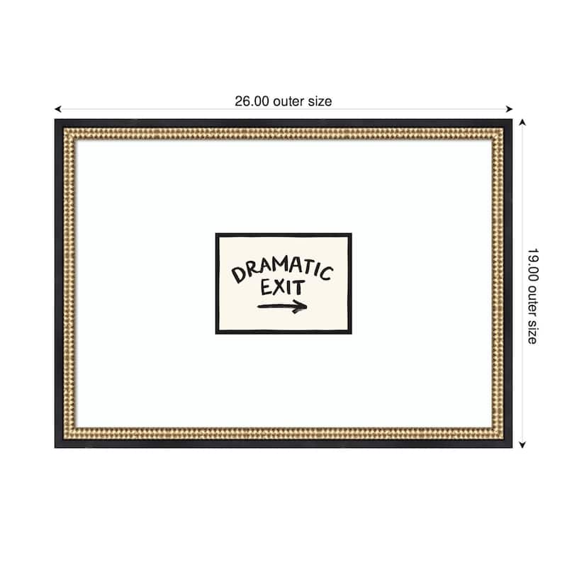 Kate and Laurel Dramatic Exit Entryway Sign by Lucky Guava Framed Wall Art Print