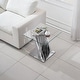 preview thumbnail 13 of 20, Tempered Glass Top End Table with Gold Mirror Finish Stainless Steel Base