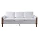 preview thumbnail 31 of 59, Christopher Knight Home - Adley Modern Upholstered 83.86 Inch 3-Seater Sofa with Curved Armrests and Solid Wood Legs