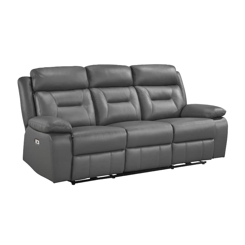 Garrey Leather 2-Piece Power Double Reclining Living Room Sofa Set