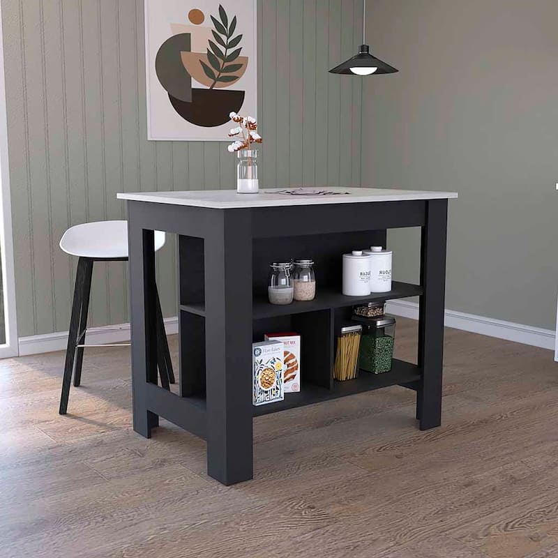 Three Shelves Kitchen Island Dozza
