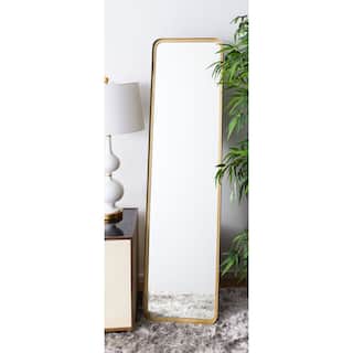 SAFAVIEH Lerna 18-inch Brass Vertical Rectangular Standing Mirror - 16" W x 18" L x 61" H