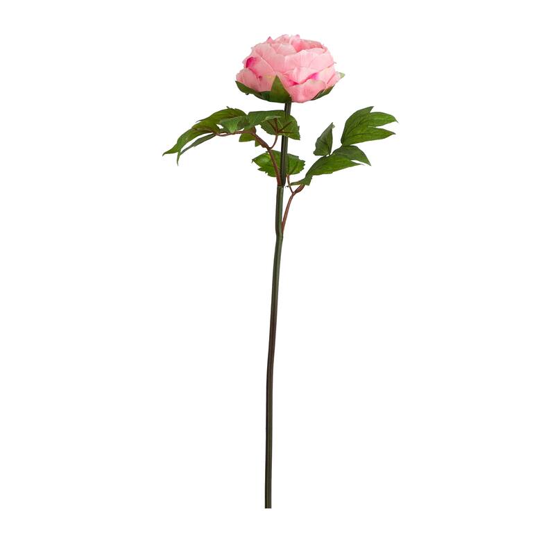 Peony Artificial Floral Stem Sprays - 20" - Set of 3 - Pink