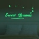 preview thumbnail 5 of 4, Walplus Peel and Stick Glow In The Dark Sweet Dream Wall Sticker Home Room Decor