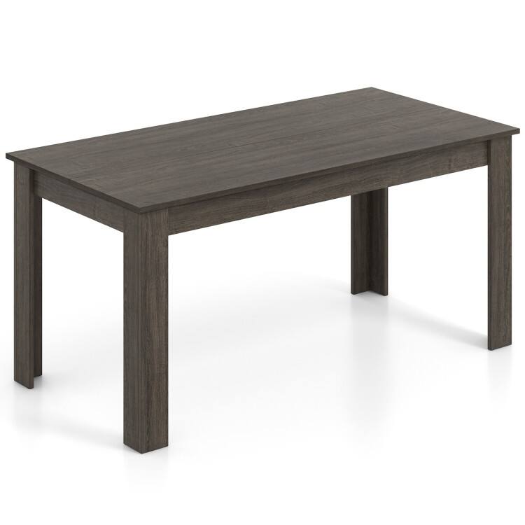 63 Inch Rectangular Modern Dining Kitchen Table for 6 People