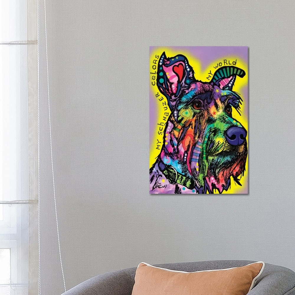 iCanvas "My Schnauzer" by Dean Russo Canvas Print