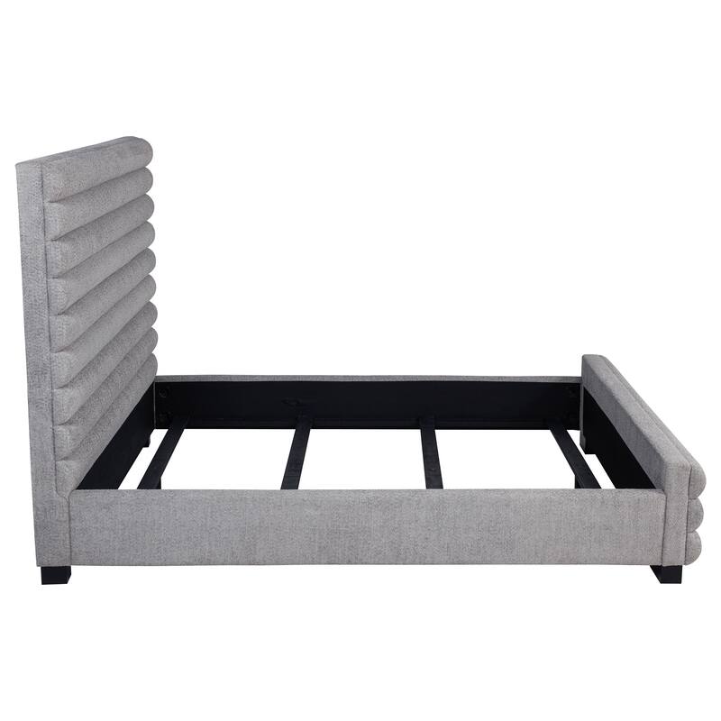 Fandango Grey Boucle Upholstered Queen Bed