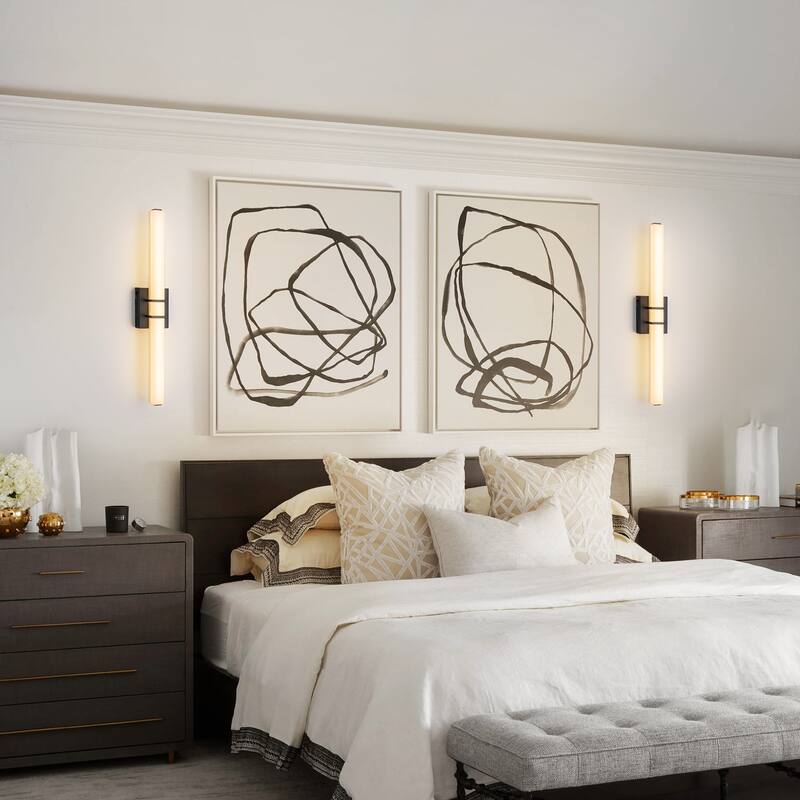 Mid-Century Modern LED Wall Sconce Bathroom Vanity Light with 3-CCT Selectable Light