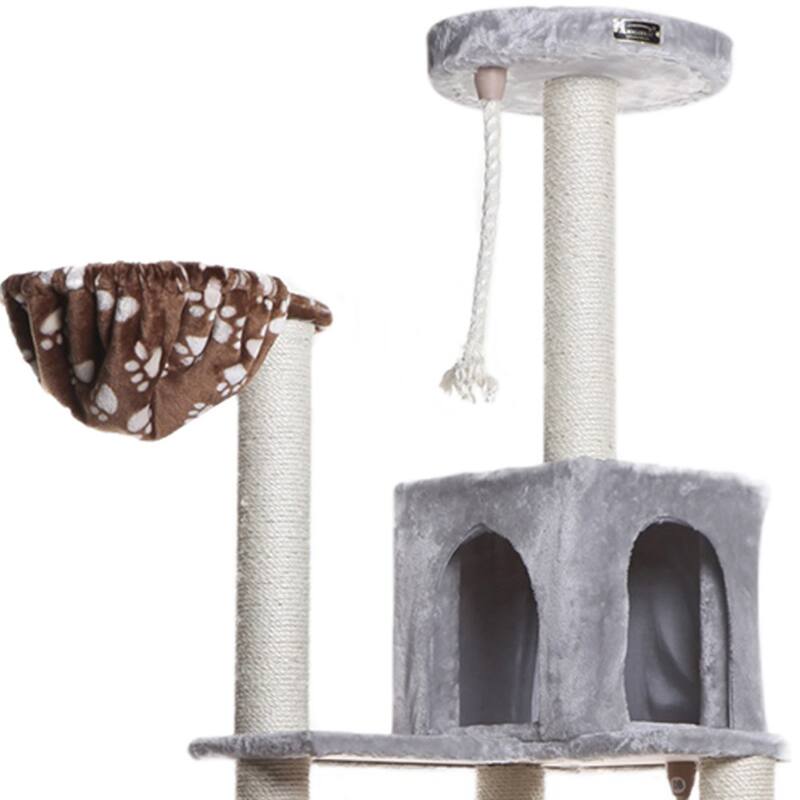 Wood Climber Play House, Cat furniture With Playhouse, Lounge Basket