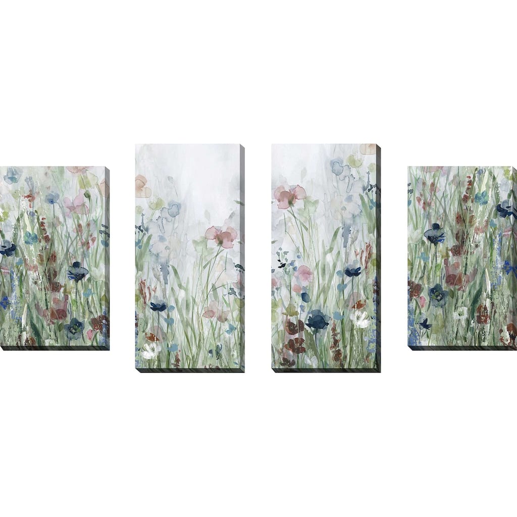 "Wildflower Fields" by Carol Robinson Print on Canvas Set of 4