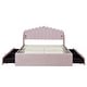 preview thumbnail 42 of 58, Full Platform Bed with Twin Trundle and 5 Storage Shelves, White Finish