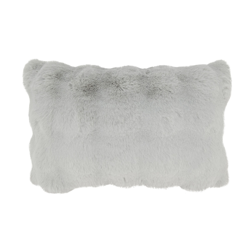 Plush Faux Fur Throw Pillow - Ultra-Soft Textured Accent for Sofa, Bed & Cozy Layered Styling