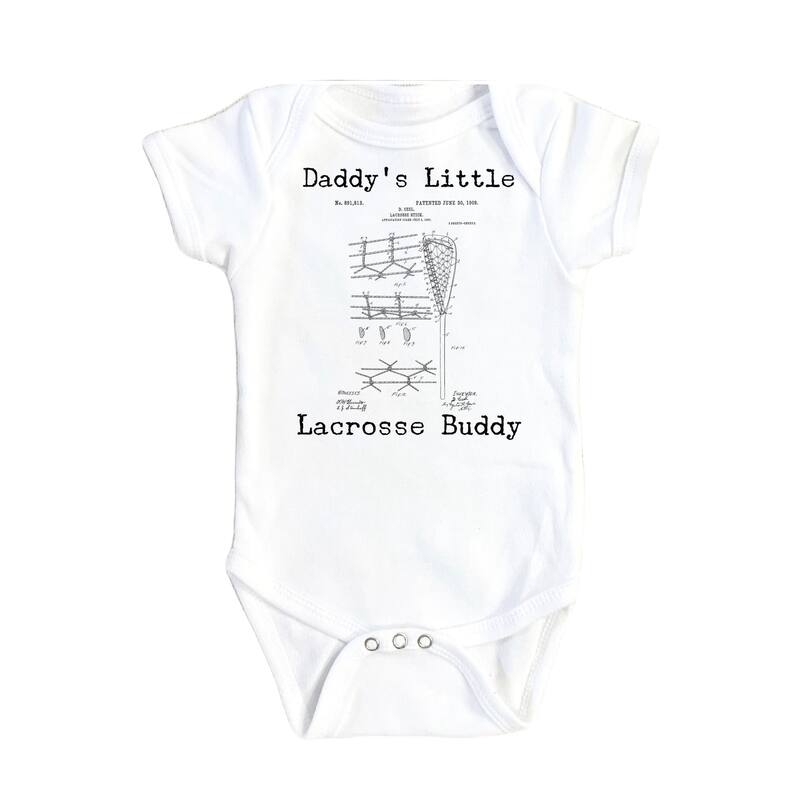 Lacrosse Patent - Baby Boy Girl Clothes Infant Bodysuit Funny Cute Newborn - Natural - Newborn
