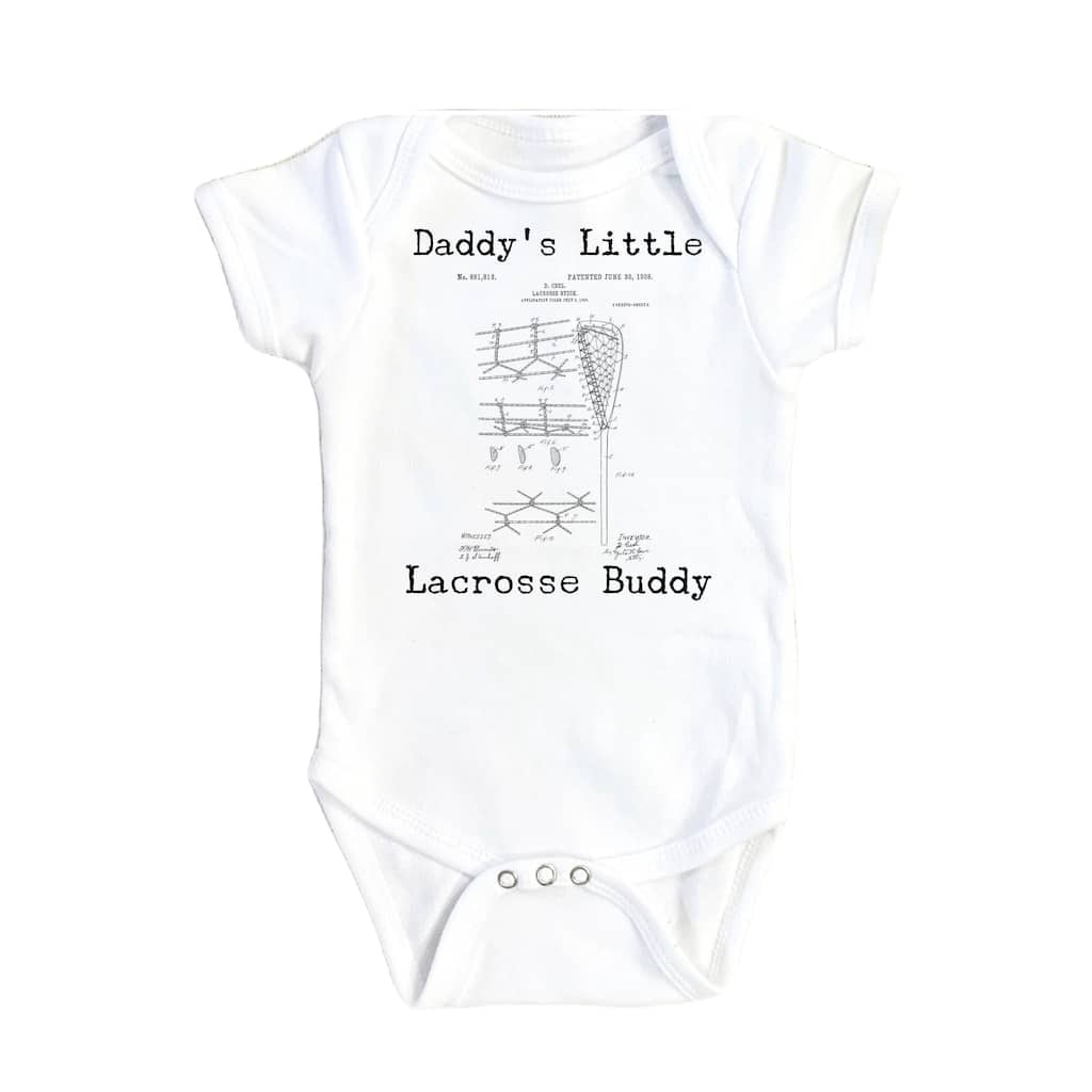 Lacrosse Patent - Baby Boy Girl Clothes Infant Bodysuit Funny Cute Newborn