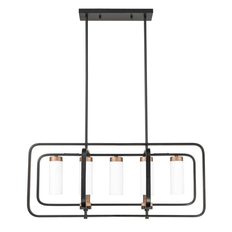 Light Society Rex Chandelier - Black/Gold/Opal